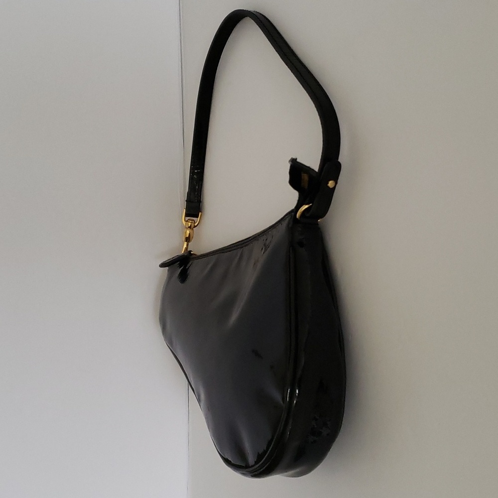 *Rare* Y2K Dior Oblique Trotter Pattern Embossed Patent Leather Mini Saddle Bag - Picture 3 of 14